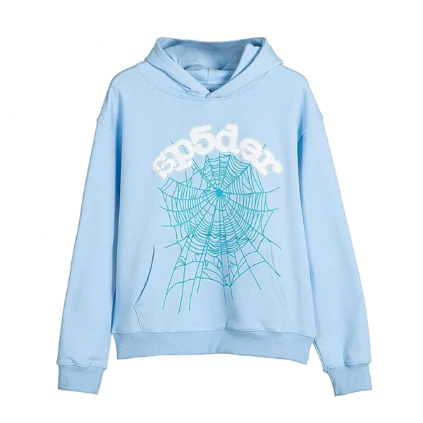 Spider Web Hoodie Sky Blue