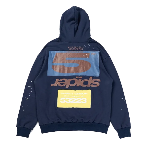 Spider Motocross Hoodie Navy