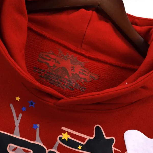 Spider SP5 Red Hoodie - Bold Streetwear with Iconic Appeal