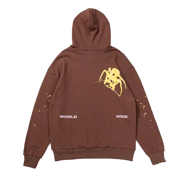 Spider Angel Thug Hoodie Brown