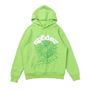 Spider Web Hoodie Slime Green