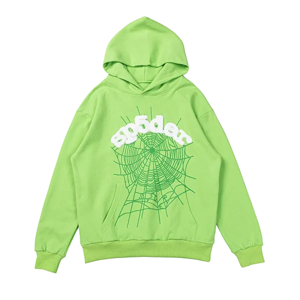 Spider Web Hoodie Slime Green