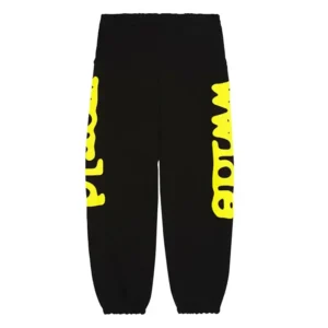 Beluga Sweatpants Black/Yellow - Streetwear Graphic Track Pants