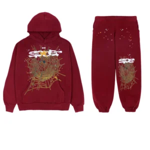 Spider Logo Sweatsuit Maroon