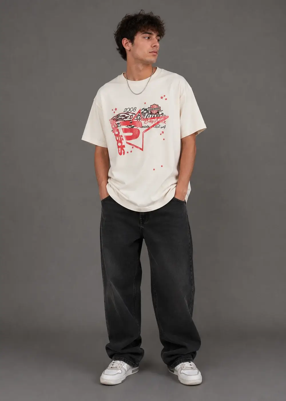 T-Shirt Motocross Beige - Ride in Style with Urban Edge