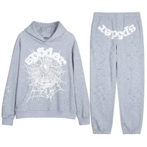 Spider OG Web Sweatsuit Light Grey - Hoodie & Sweatpants Streetwear Set