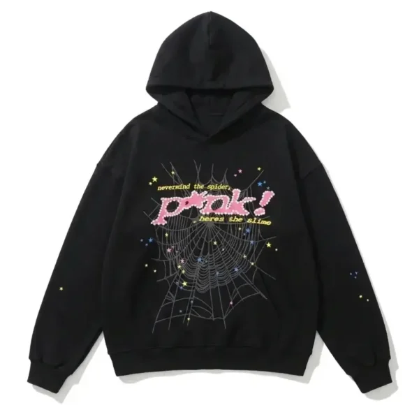 Spider PNK! Hoodie in Black