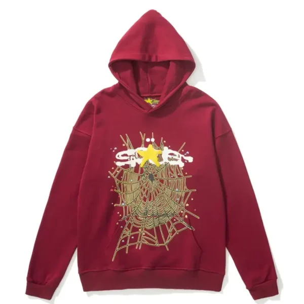 Spider SP5 Hoodie Maroon