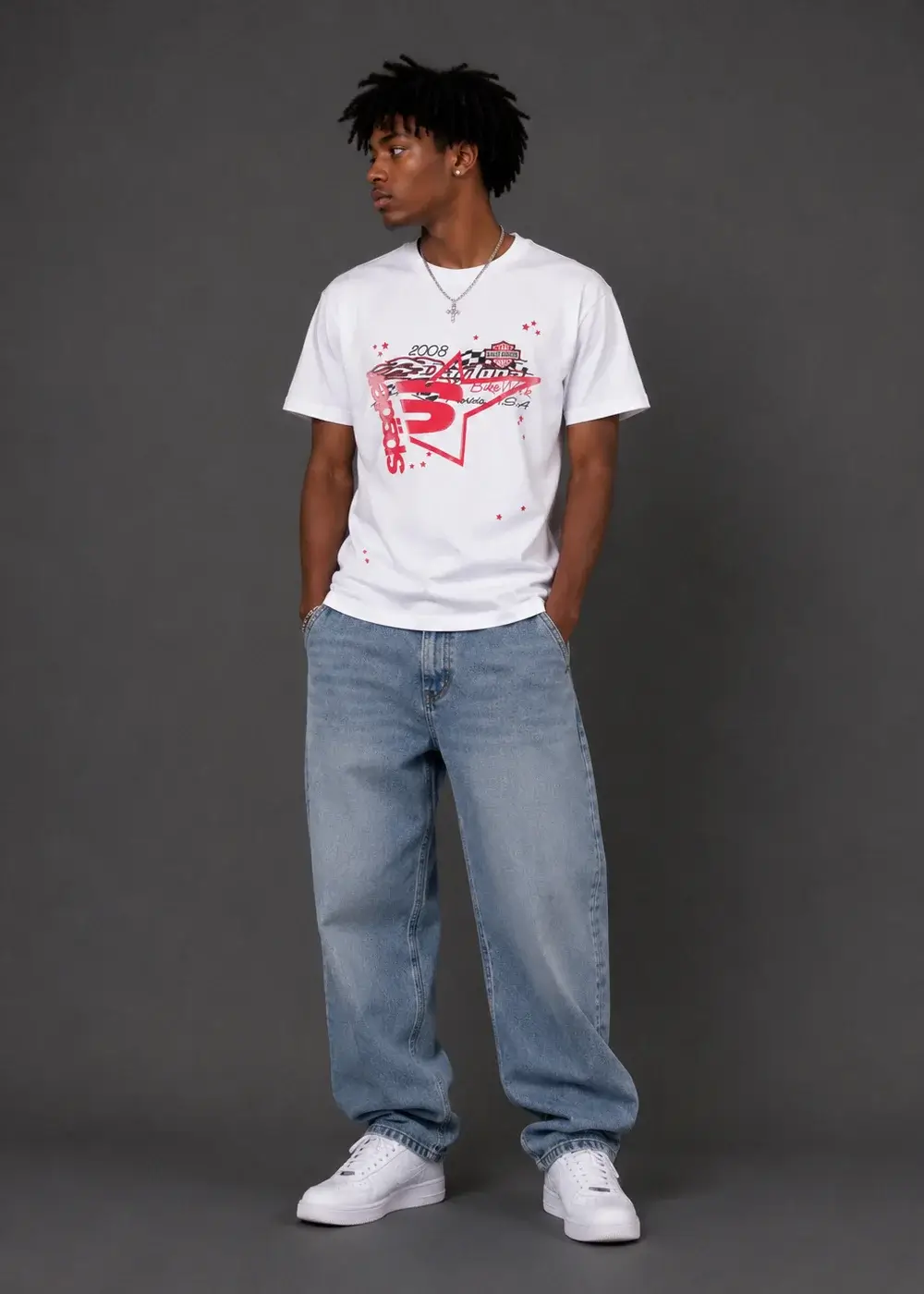 T-Shirt SP5 White - Clean, Classic Streetwear with Iconic Branding