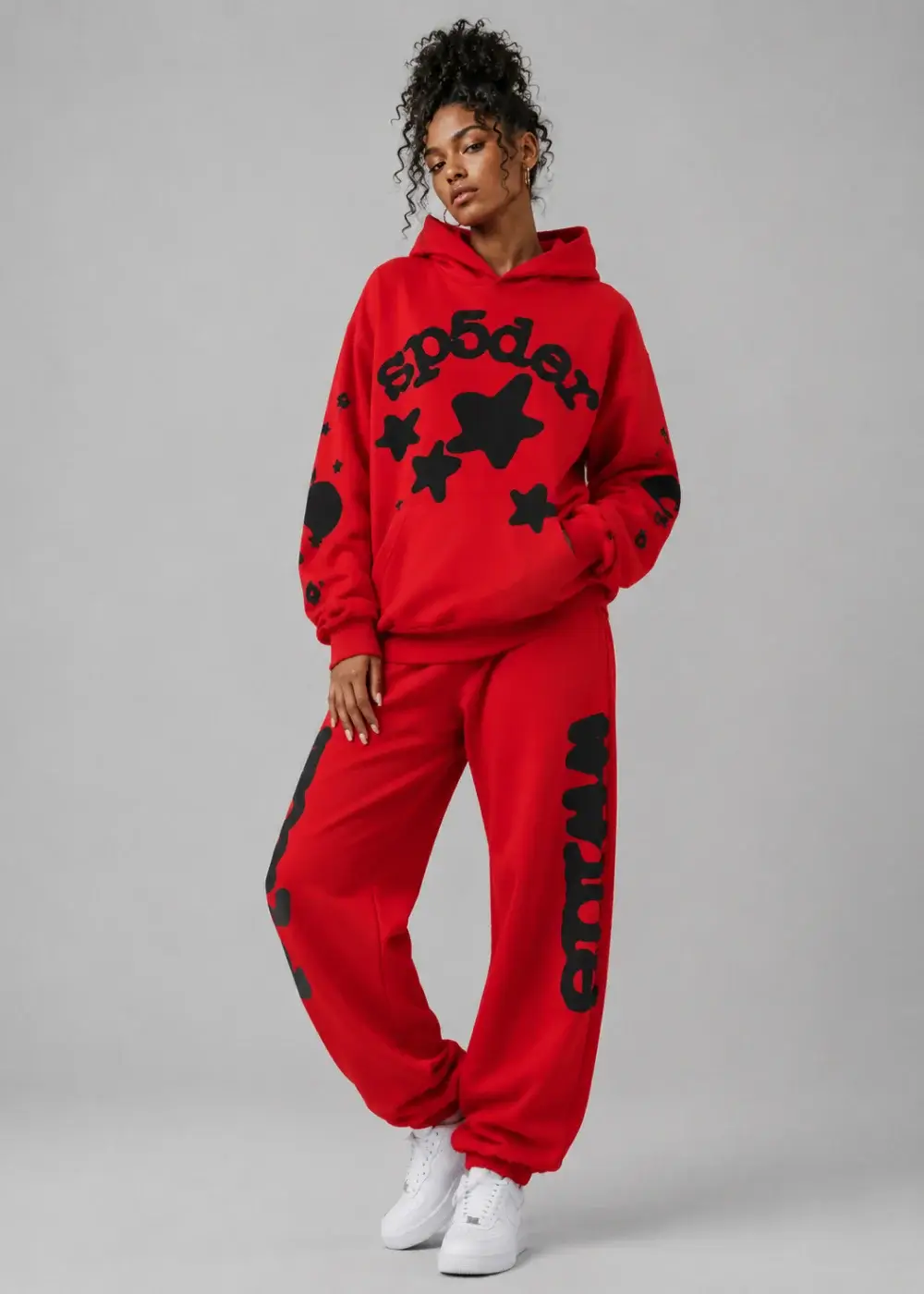 Spider Beluga Sweatsuit in Red