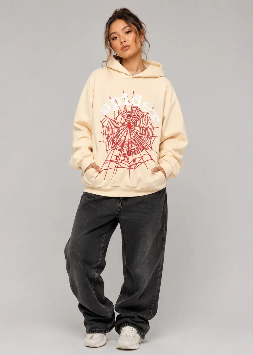 Spider Cream Hoodie - Beige Spider Hoodie