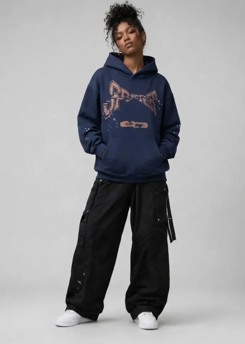Spider Motocross Hoodie Navy