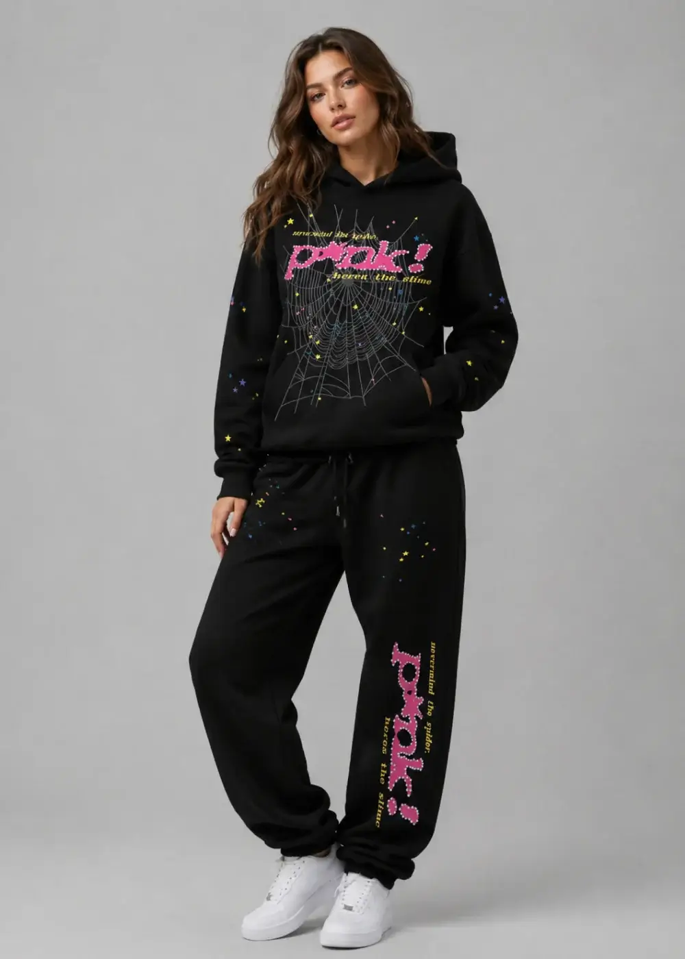 Spider P*NK Sweatsuit Black
