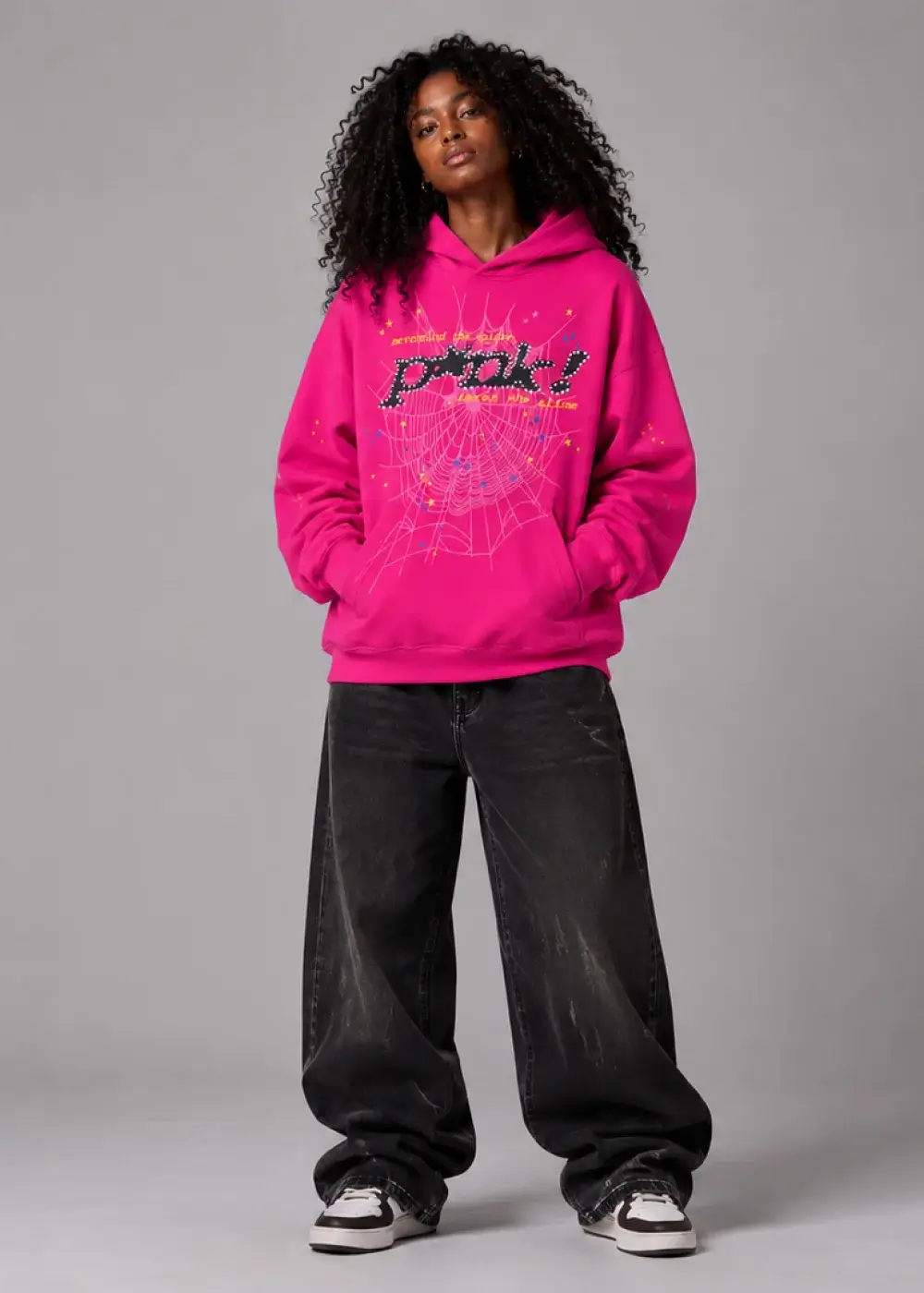 Spider PNK Hoodie in Pink