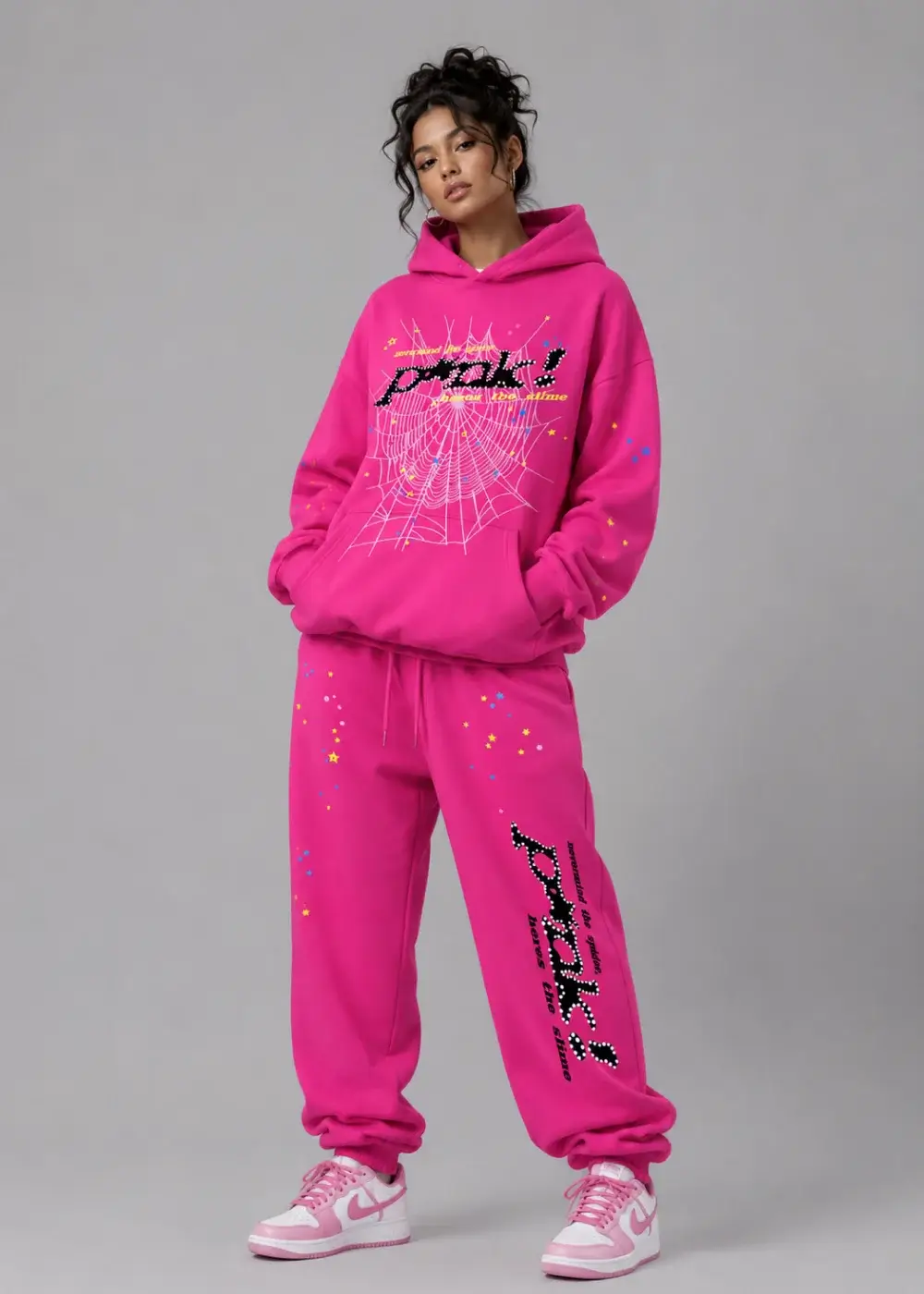 Spider P*NK Sweatsuit Pink