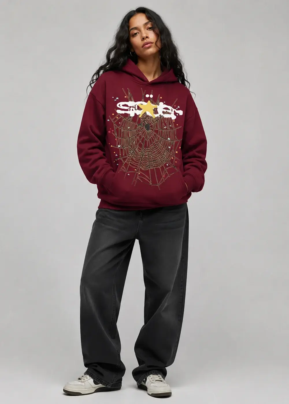 Spider SP5 Hoodie Maroon