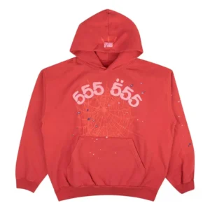 Spider Worldwide Red Angel Number 555 Hoodie Red