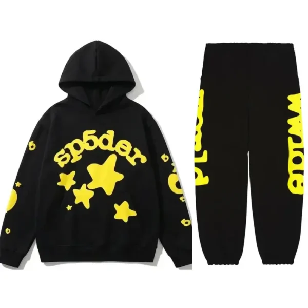 Beluga Sweatsuit Black/Yellow - Hoodie & Sweatpants Streetwear Set