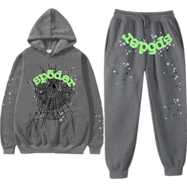 Spider Web Sweatsuit Slate Grey