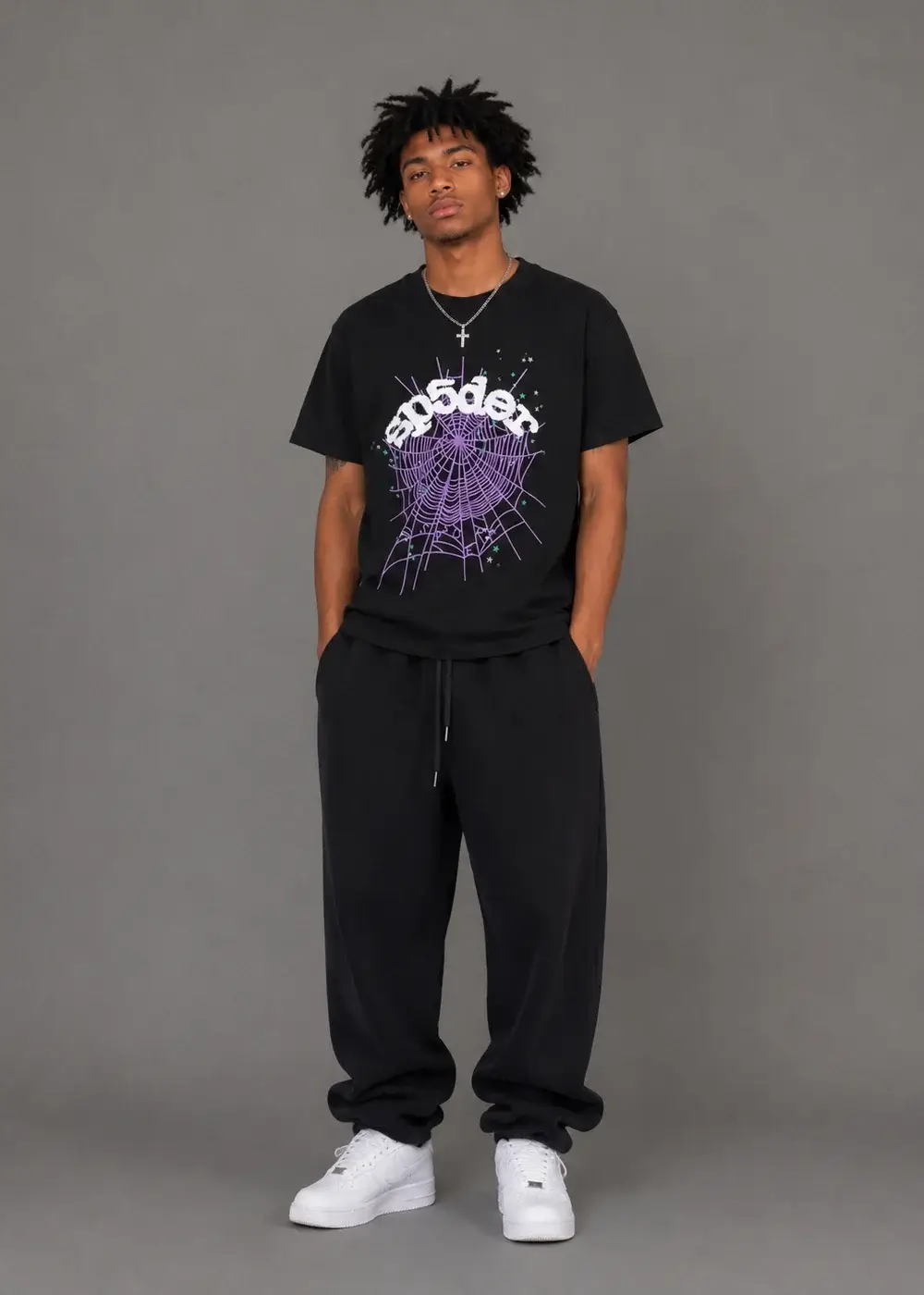 T-Shirt Web Black - Streetwear with Iconic Web Design