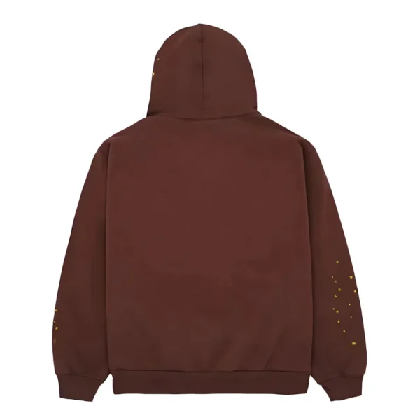 Spider Angel Number Hoodie Brown