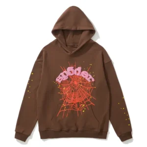 Spider Web Hoodie Brown