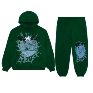 Spider Web Sweatsuit Hunter Green
