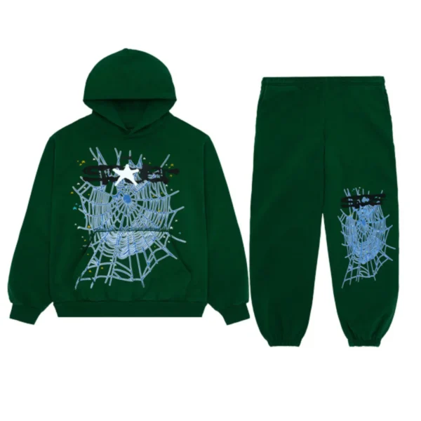 Spider Web Sweatsuit Hunter Green