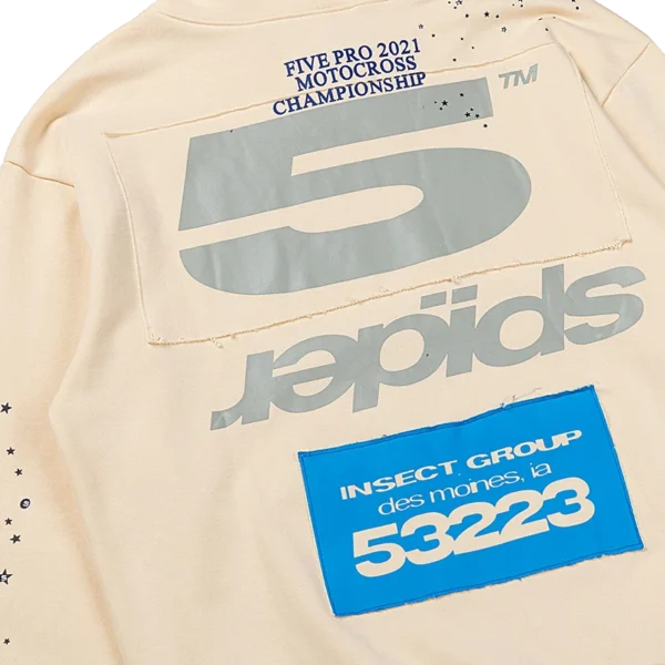 Spider Motocross Hoodie Beige