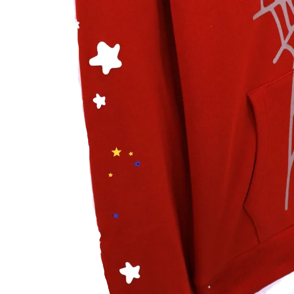 Spider SP5 Red Hoodie - Bold Streetwear with Iconic Appeal