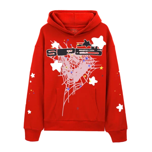 Spider SP5 Red Hoodie - Bold Streetwear with Iconic Appeal