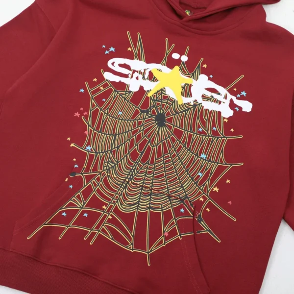 Spider SP5 Hoodie Maroon