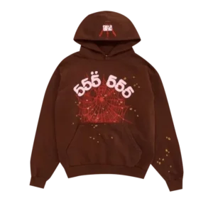 Spider Angel Number Hoodie Brown