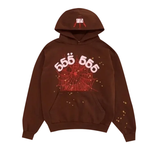 Spider Angel Number Sweatsuit Brown