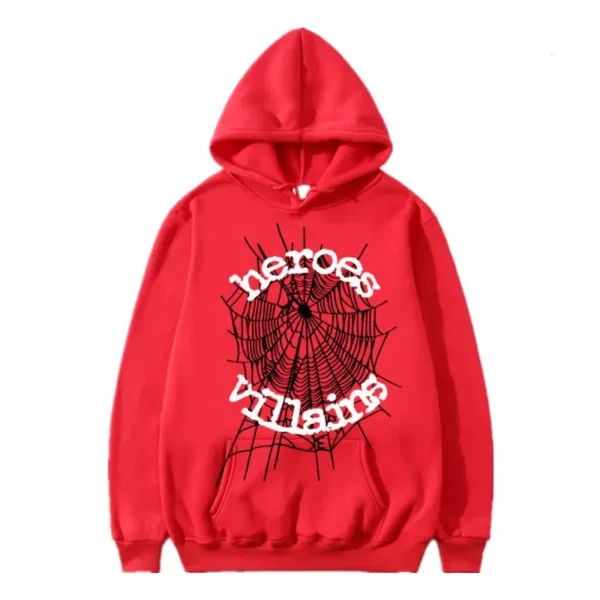 Spider x Heroes and Villains Hoodie Red